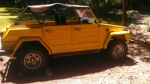 RARE UNIQUE 1974 VW VOLKSWAGEN THING 181 YELLOW SOLID EXTRAS, image 2