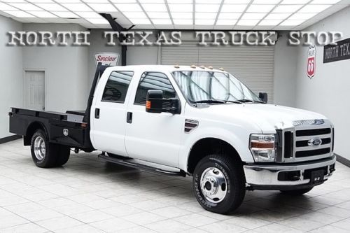 2008 ford f350 diesel 4x4 dually flat bed hauler xlt crew cab texas truck