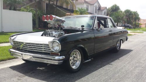 63 chevy nova ss pro street black pearl