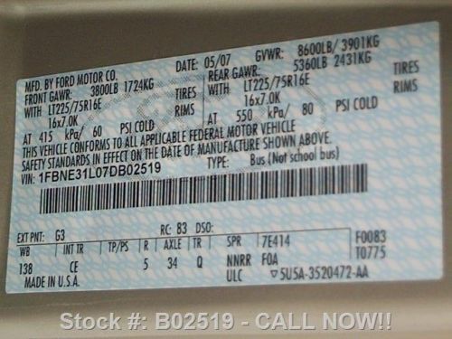2007 FORD E-350 XL 12-PASS CRUISE CTRL CD AUDIO 59K MI TEXAS DIRECT AUTO, US $12,980.00, image 18
