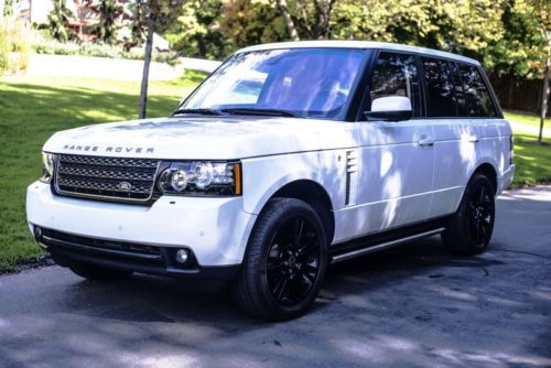 2012 range rover hse luxury &amp; silver package&#039;s - fuji white - msrp new $91,695!!