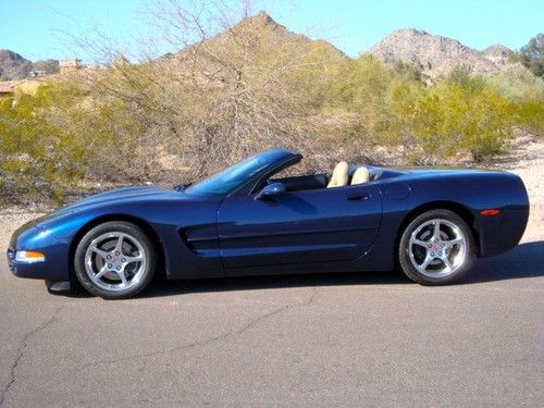 2001 corvette convertible..rare navy blue..ls1-v8..only 16k miles..no reserve!!!