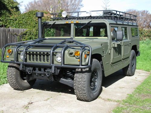 1995 hummer h1 wagon, 6.5l diesel, flat green paint color, many extras