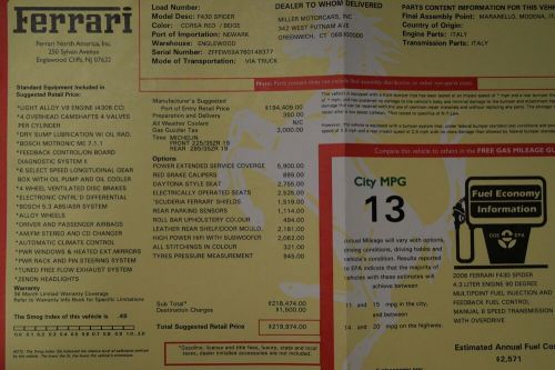 2006 Ferrari 430 Spider 6 Speed, US $299,900.00, image 19