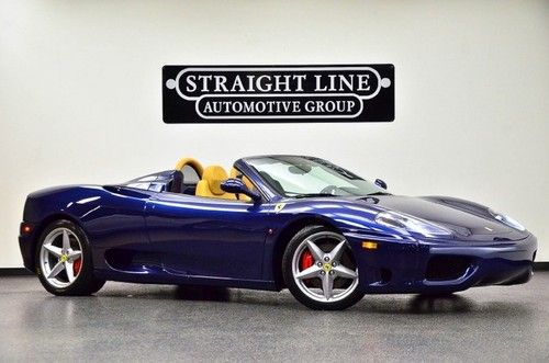 2005 ferrari 360 spider f1 blue tan low miles daytona's