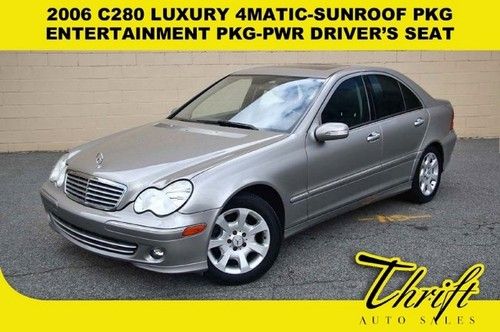 2006 c280 luxury 4matic-sunroof pkg-entertainment pkg-pwr drivers seat