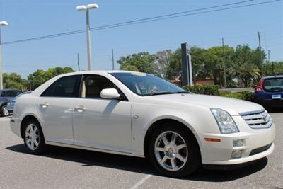 2006 white cadillac sts 4door sedan v6