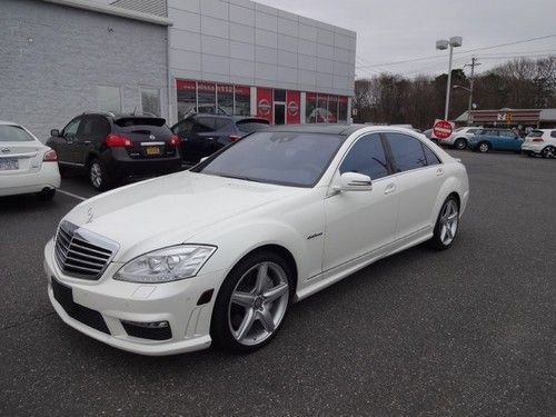 2010 mercedes benz s class s63 amg white on black 44k miles.