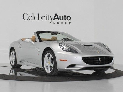 2011 ferrari california silver beige nav dvd 2+2 warranty til 3/2014