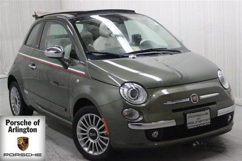 2012 fiat 500 c lounge convertible navigation leather bose audio green coupe