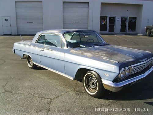 1962 impala sport coupe ice cold factory a/c power windows p/s pb auto zero rust