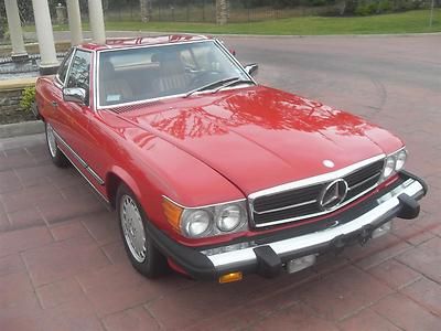 Mercedes 560sl roadster: 5.6l, auto, both tops, window sticker, only 41k miles!