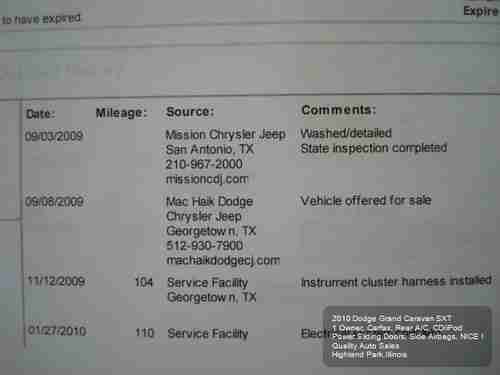 2010 DODGE GRAND CARAVAN SXT 1OWNER CARFAX STOW N GO POWER DOORS CD/iPOD REAR AC, US $9,975.01, image 8