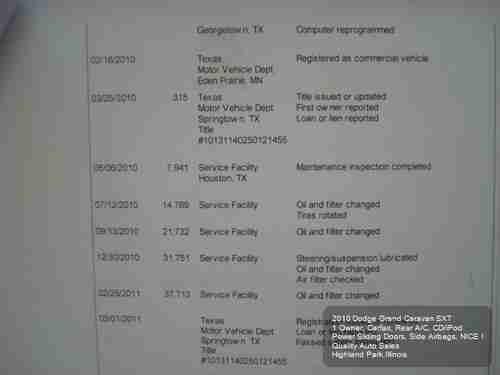 2010 DODGE GRAND CARAVAN SXT 1OWNER CARFAX STOW N GO POWER DOORS CD/iPOD REAR AC, US $9,975.01, image 9