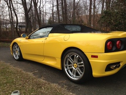 2003 ferrari 360 spider f1, 8k miles on, yellow