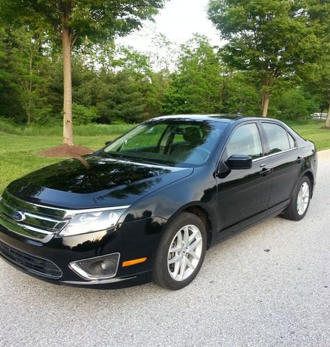 2012 ford fusion sel leather v6 black on black w/sync