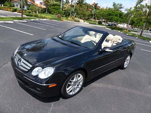 Absolutely beautiful 2008 clk350 cabriolet - h/k audio, more - 1 owner, florida