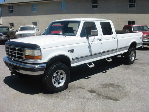 95 ford f350 xlt 4wd crew 7.3 powerstroke diesel rare 5 speed california mint