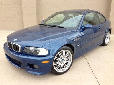 2002 bmw m3 coupe - mint condition - topaz blue metallic - 1 owner -clean carfax