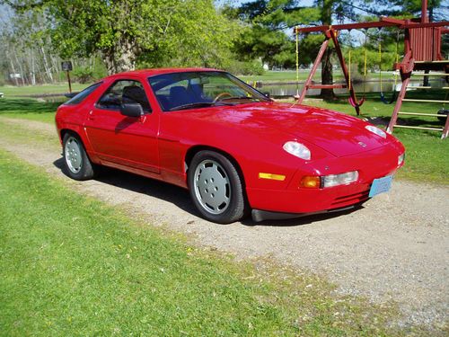 Porsche 1987 928s4 red with rare 5 speed