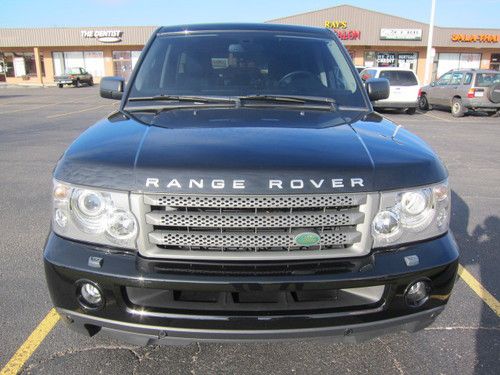 2009 land rover black range rover sport hse 4.4l awd navigaiton heated seats