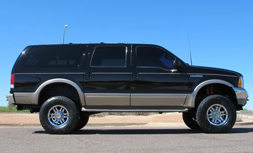 Buy used 2001 FORD EXCURSION 7.3L POWERSTROKE DIESEL LIFTED 4X4 LEATHER