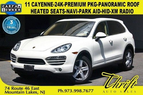 11 cayenne s-24k-premium pkg-panoramic roof heated seats-navi-park aid-hid