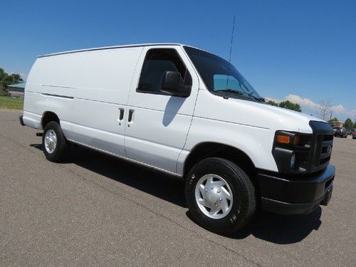 2008 ford e-350 extended cargo van xl superduty all power w/ racks 1 owner fleet