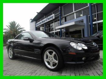 03 black sl-500 5l v8 convertible *amg wheels *bose cd changer *low miles *fl