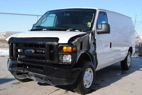 2011 ford econoline cargo van salvage repairable rebuilder only 22k miles runs!!