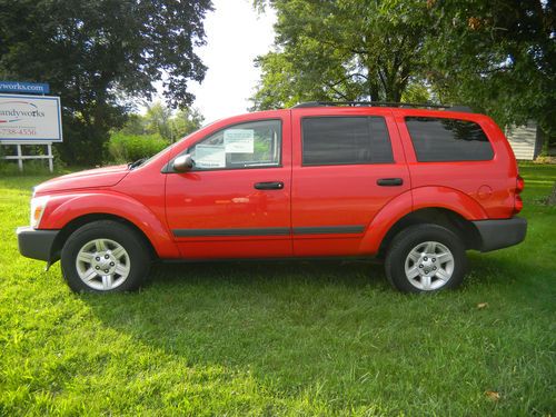 2005 dodge durango 4x4 suv 4.7l v8 red