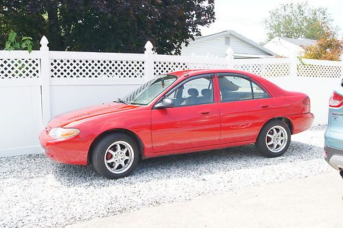 2001 ford escort red 4 door sedan