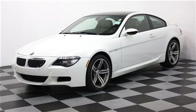 M6 coupe 08 6 speed manual trans full leather alpine white/saddle leather loaded