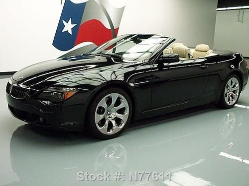 2006 bmw 650i convertible sport auto leather nav 72k mi texas direct auto