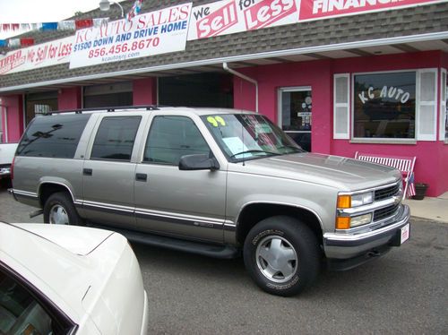 1999 chevy suburban 1500  one owner 4x4  3rd row seat  barn doors