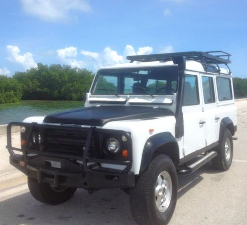 1986 land rover defender 110 300tdi left hand drive carbon fiber hood &amp; snorkel