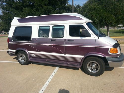 1998 dodge conversion van purple and white high top clear title