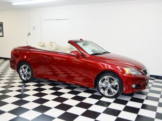 2010 lexus is250c hot/cold seats navi btooth only 13k mi matador red mint