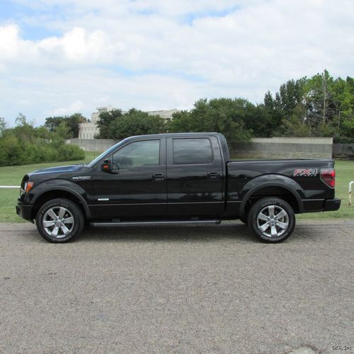 2012 f150 supercrew fx4 4x4 3.5l v6 ecoboost blk/blk lthr nav roof 20's 28k must