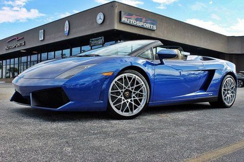 2012 lamborghini gallardo convertible 2-dr spyder lp550-2  blue!