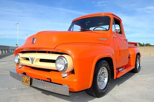 * 1955 ford f-100 short bed pickup * custom cab * restored * 351 * c6 *