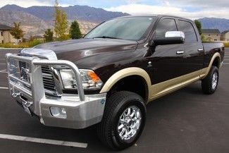 11 cummins diesel 4x4 crew laramie navi reverse cam heated+a/c seats thuren lift
