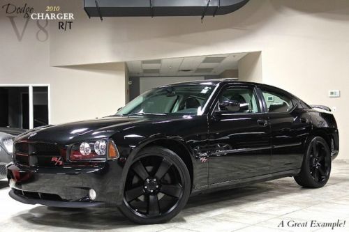 2010 dodge charger r/t sedan 5.7l v8 heated seats upgrades! loaded black pearl!