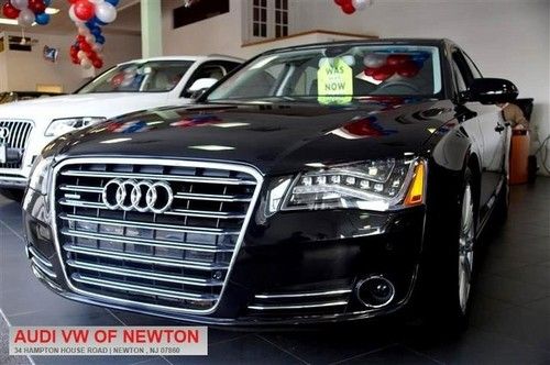 2012 black audi a8l 4.2 fsi quattro auto tiptronic nav heated seats wood inlays