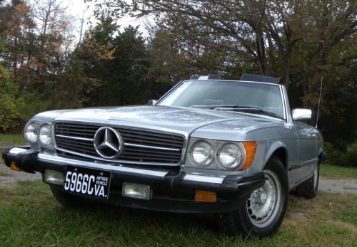 1984 mercedes 380 sl, convertible, silver, classic, rare, roadster, two door