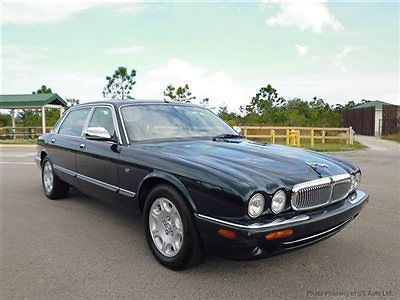 01jaguar xj vanden plas carfax dealer serviced british racing green low reserve