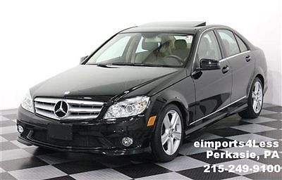 C300 awd sport package 2010 black/beige heated seats ipod bluetooth moonroof 4wd