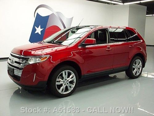 2011 ford edge limited vista roof htd leather 20&#039;s 38k! texas direct auto
