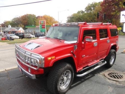 2007 hummer h2 custom exterior &amp; interior one owner red beauty
