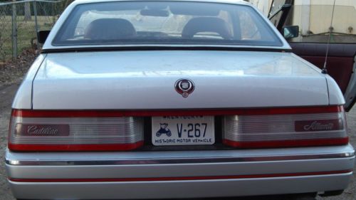 1988 cadillac allante hardtop convertible, champagne silver, red on red interior, image 2